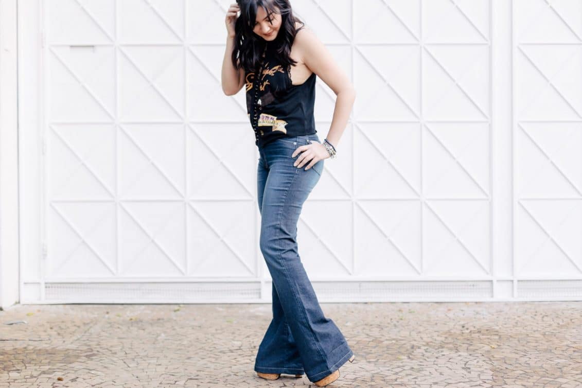 Flare Jeans Look