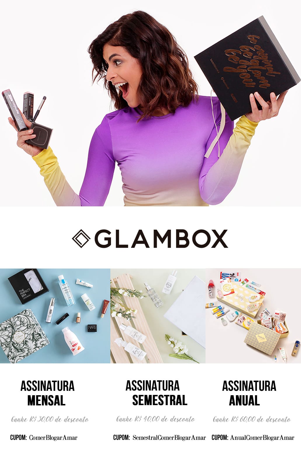 Cupom de Desconto Glambox janeiro 2017, como conseguir cupom de desconto glambox, Cupom de Desconto, Glambox Joy, #GlamboxJoy